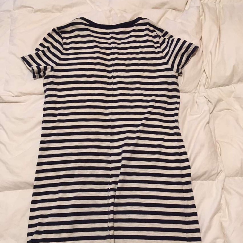 Black and white/grey stripped dress.